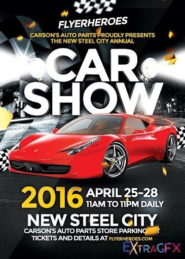 Car Show Poster, Show Flyer Design, Car Show Flyer, Show Poster Design, Package Template, Show Flyer, Parking Tickets, Classic Car Show, Flyer Ideas