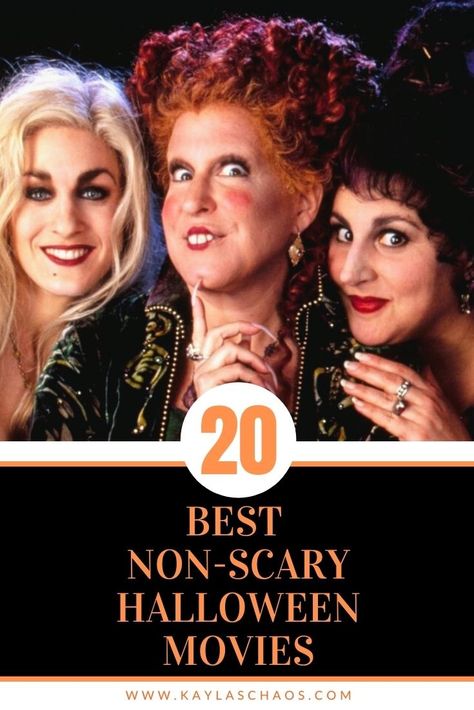 Here's my list of the 20+ best non-scary movies to watch this month. | halloween movies, non scary halloween movies, family halloween movies, best halloween movies, october movies Fall Family Movies, Non Scary Halloween Movies, Family Halloween Movies, Scary Halloween Movies, October Movies, Scary Movies To Watch, Classic Halloween Movies, Halloween Movies To Watch, Halloween Movies List