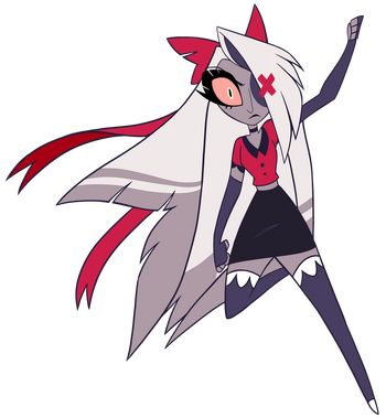 Hazbin Hotel Vaggie, Hazbin Hotel Characters, Light Navy Blue, Hazbin Hotel Art, Hazbin Hotel Charlie, Hotel Staff, Charlies Angels, Helluva Boss And Hazbin Hotel, Vivziepop Hazbin Hotel