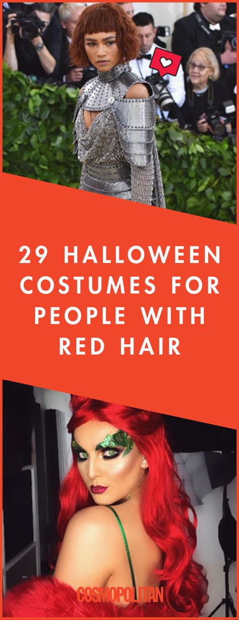 Here, 29 red hair Halloween costume ideas, whether you're a natural redhead or you want to break out a red wig for the occasion. Redheaded Halloween Costumes, Hallowen Costume Ideas Red Hair, Orange Hair Halloween Costumes Women, Red Hair Costume Ideas Redheads, Costume With Orange Hair, Best Halloween Costumes For Red Heads, Easy Red Head Costume Ideas, Red Head Cosplay Costume Ideas, Characters With Orange Hair Costumes