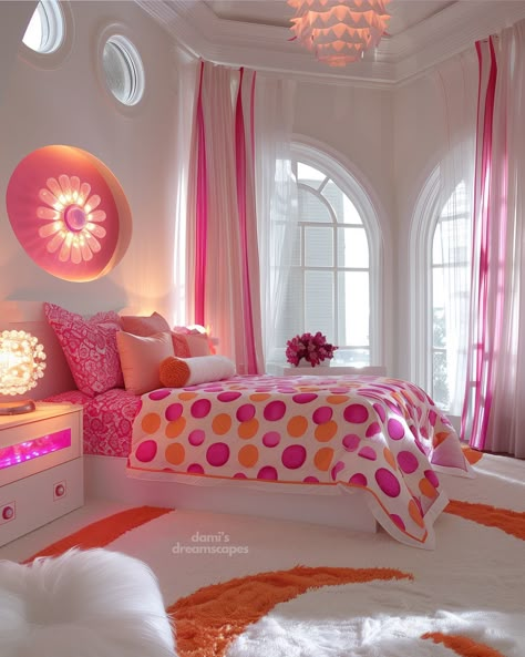 POV: This is Your Pink and Orange Dream Apartment from the 2000s! 🧡💖🏠 [AI] 🛍️ Shop posters at damidreamscapes.etsy.com Custom poster designs are available through commissions on Etsy. #y2k #apartment #2000snostalgia #pinkaesthetic #orangeaesthetic #genz #millennials #dreamroom #y2kvibes #colorfulhome #interiordesign #2000sthrowback #pinkdecor #orangedecor #roominspo #teenroomdeclr #y2knostalgia #vibrantinterior #homedecor #roomposter #decorinspo #aesthetic #dreambedroom #youthculture #200... Genz Room Ideas, Early 2000s Home Decor, 2000s House Decor, Dystopian House, Modern Pink House, Iconic Bedrooms, 2000s Apartment, 2000s Bedroom Aesthetic, Y2k Interior