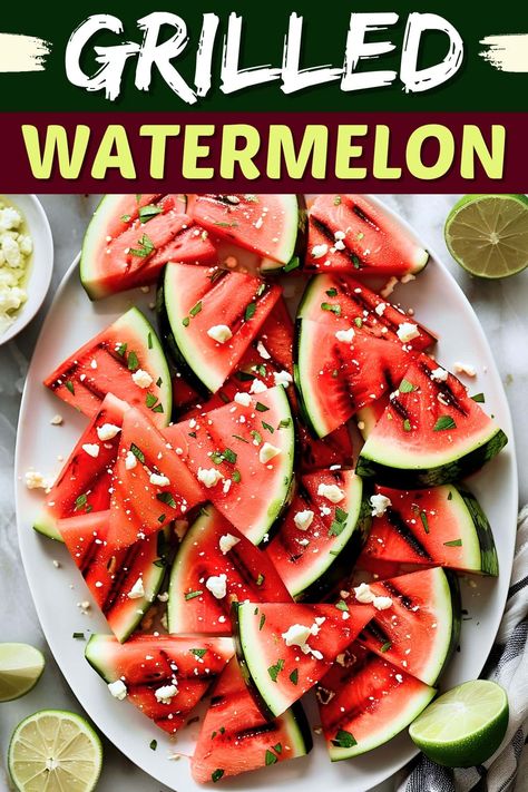 If you haven’t tried grilled watermelon yet, you’re in for a real treat! It’s a surprising twist that’ll completely transform this summer favorite. Grilled Watermelon Recipes, Grilled Fruit Recipes, Fruits And Vegetables List, Burger Side Dishes, Vegetables List, Grilled Watermelon, Watermelon Salsa, Grill Food, Fruit Salad Easy