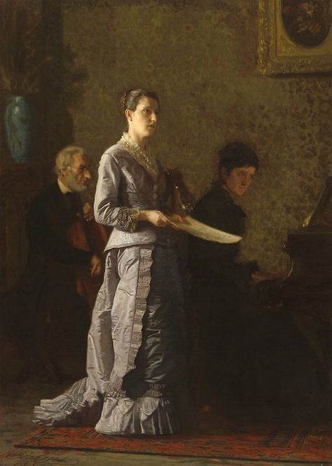 Singing a Pathetic Song Oil Painting by Thomas Eakins Thomas Eakins, Fashion Paintings, David Friedrich, King John, Caspar David Friedrich, Winslow Homer, Newport Rhode Island, National Gallery Of Art, Philadelphia Pennsylvania