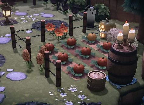 Animal crossing new horizons island Inspo design fall halloween autumn spooky Acnh Halloween Decor Ideas, Autumn Animal Crossing Designs, Spooky Anch, Animal Crossing Island Inspiration Halloween, Acnh Spooky Cottagecore, Animal Crossing Island Inspiration Spooky, Halloween Town Animal Crossing, Animal Crossing Spooky Island Ideas, Animal Crossing Goth Island Ideas