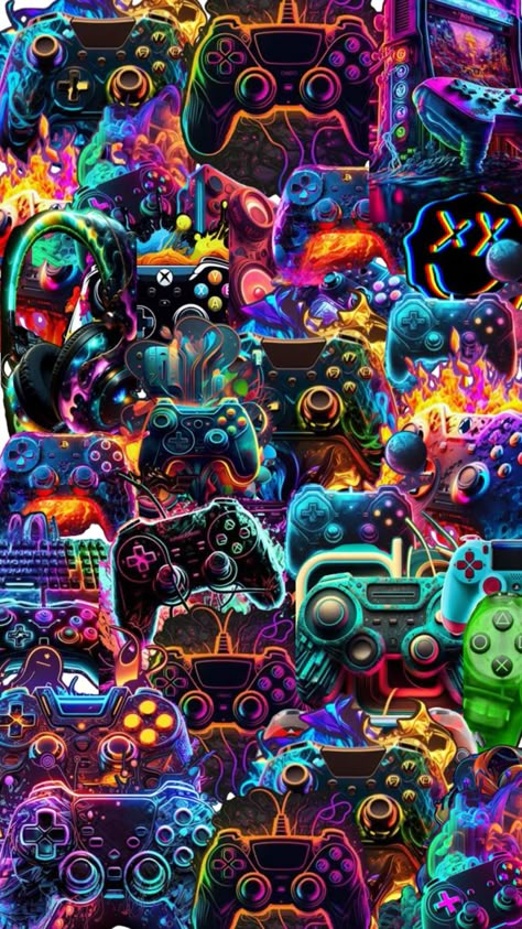 Game Controller Art, Gamer Wall Art, Really Cool Wallpapers, Gamer Aesthetic, Japanese Art Samurai, Game Wallpaper Iphone, Android Wallpaper Art, Dont Touch My Phone Wallpaper, Swag Cartoon