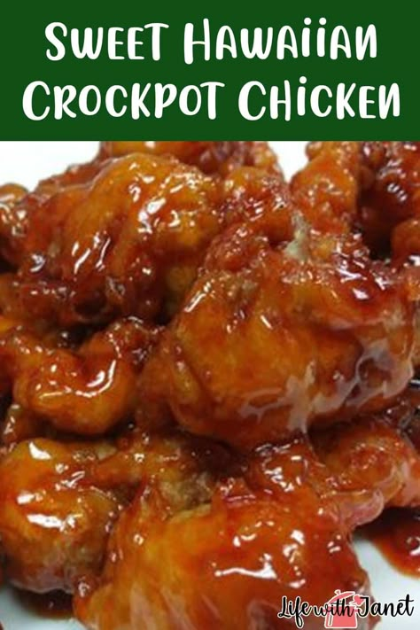 Sweet Hawaiian Crockpot Chicken Hawaii Chicken, Hawaiian Chicken Crockpot, Hawaiian Crockpot Chicken, Sweet Hawaiian Crockpot Chicken Recipe, Hawaiian Crockpot, Hawaiian Chicken Recipes, Chicken Crockpot Recipes Easy, Hawaiian Chicken, Cheap Meal Ideas