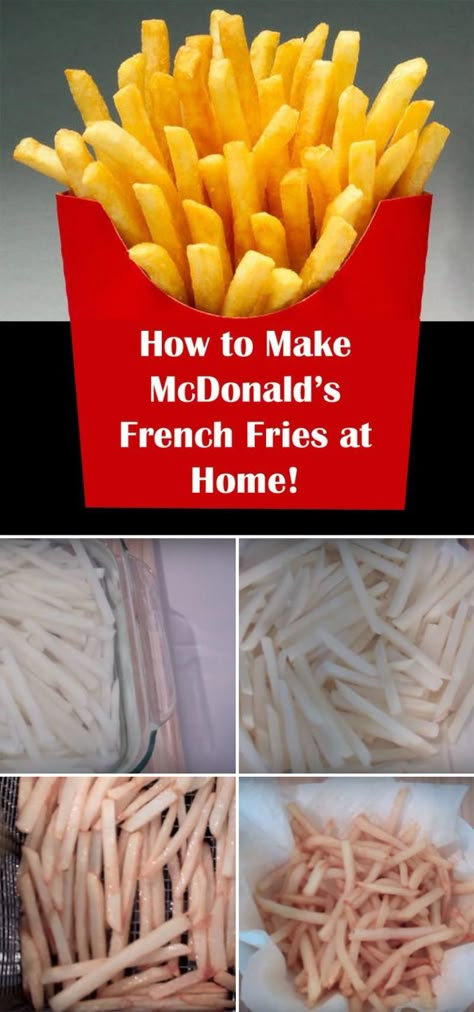 Mcdonalds French Fries Recipe, Mcdonalds French Fries, Mcdonalds Copycat Recipes, French Fries At Home, Mcdonalds Recipes, Fries At Home, Mcdonald French Fries, Mcdonald's Fries, Mcdonalds Fries