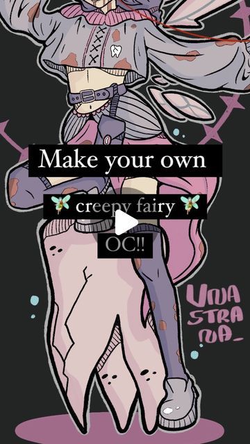 unastrana 🌿 (Ale) on Instagram: "Here we go with the July OC challenge!

A lot of you asked for a creepy fairy OC challenge soooo… I made it! You really are obsessed with creepy stuff, aren’t you? 👀

This time I TRIED drawing a more creepy design, but it’s still very cute. The cute disease strikes again. 💀

So, as always, let me know if you like this month challenge! If if you want to show me your OC you can tag me in your reels/posts/stories! I’m always happy to see the results of my challenges and some of you did EVERY OC CHALLENGE I made so far 🥹

‼️ Some rules ‼️
You can create your own reel using the audio I made BUT PLEASE:
- CREDIT ME! I put a lot of effort into these challenge, so… I’d like if you remember about me while doing your OC… 🥹
- DONT USE MY PANELS IN YOUR POSTS/REEL Put This On Your Oc, Fairy Oc Challenge, Easy Creepy Drawings, Fairy Oc Art, Random Oc Challenge, Make Oc Challenge, Fairycore Drawing, Draw Your Oc Like This, Drawing Oc Challenge