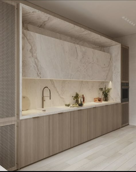 Minimal Kitchen Design, Minimal Kitchen, Marble Counter, 아파트 인테리어, House Design Kitchen, Kitchen Room Design, Kitchen Inspiration Design, Kitchen Cabinet Design, Kitchen Inspo