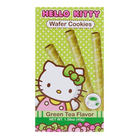 You'll love the Hello Kitty Green Tea Wafer Rolls at World Market. Browse our entire collection of Cookies & Cakes, available online or at one of our 270+ stores. Sweet Green Tea, Hello Kitty Candy, Kawaii Snacks, Green Tea Cream, Sanrio Food, Hello Kitty Wallpaper Ideas, Hello Kitty Cookies, Hello Kitty Food, Paper Squishy