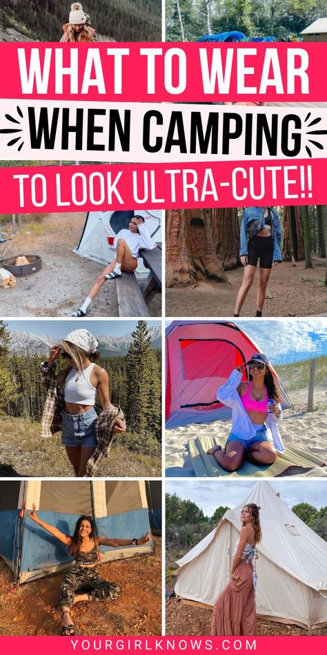 Camping is a great way to get outside and enjoy the fresh air. But what should you wear? Check out this guide for everything from clothes to accessories, plus tips on how to stay comfortable while camping. Camping Attire For Women, Camping Summer Outfits, Spring Camping Outfits, Camping Outfits Aesthetic, Camping Outfits Fall, Summer Camp Aesthetic Outfits, Camping Outfits Summer, Camping Outfits Winter, Clothes For Camping