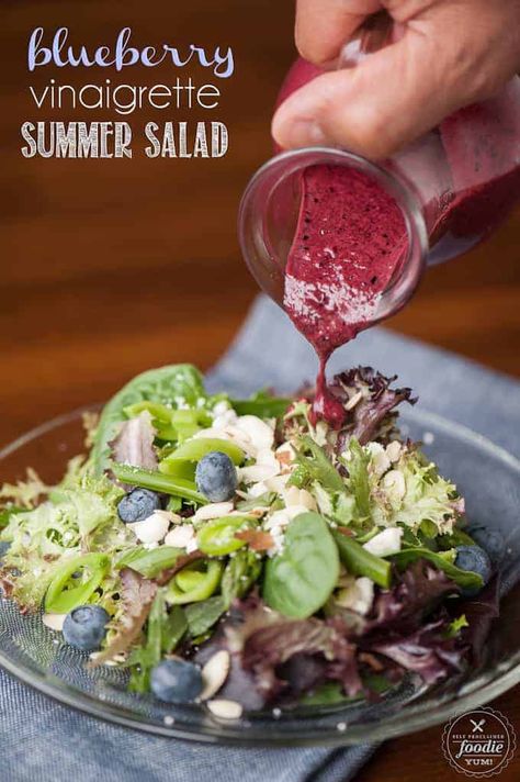 Blueberry Salad Dressing, Blueberry Dressing, Salads Dressing Recipes, Blueberry Salad Recipes, Blueberry Vinaigrette, Vinaigrette Dressing Recipe, Blueberry Salad, Salads Dressing, Gluten Free Salads