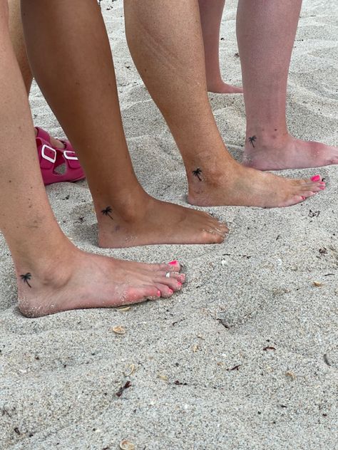 Matching Ankle Tattoos Sisters, Vacation Matching Tattoos, Matching Vacation Tattoos, Matching Holiday Tattoos, Matching Tats, Thailand Tattoo, Tree Tattoos, Girl Arm Tattoos, Ankle Tattoos