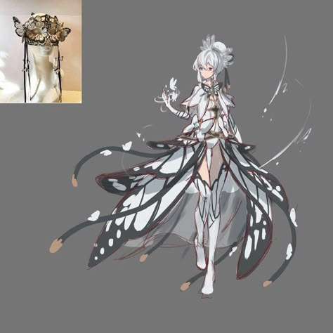 Creature Concept Art, 영감을 주는 캐릭터, Monarch Butterfly, Character Design References, The Temple, Art Characters, Oc Ideas, Butterfly Design, Fantasy Character