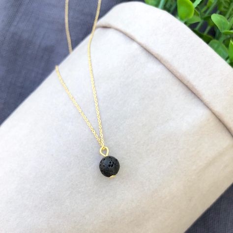 These simple Lava stone, essential oil diffuser necklaces are very popular.  Perfect gift for an essential oil lover 😍 I’ve got them in sterling silver, gold plated, 14k rose gold fill and 14k gold fill.  #essentialoils #lavanecklace #lavapendant #essentialoildiffusernecklace #essentialoils #youngliving #doterra #lavadiffuser #lavarock #linxtonature #handmade #aussiemade #gemstonejewellery #handmadejewelry #essentialoilsforhealing Aromatherapy Necklace, Lava Stone Necklace, Essential Oil Necklaces, Jewellery Wire, Oil Diffuser Necklace, Essential Oil Necklace Diffuser, Diffuser Necklace, Lava Rock, Lava Bead