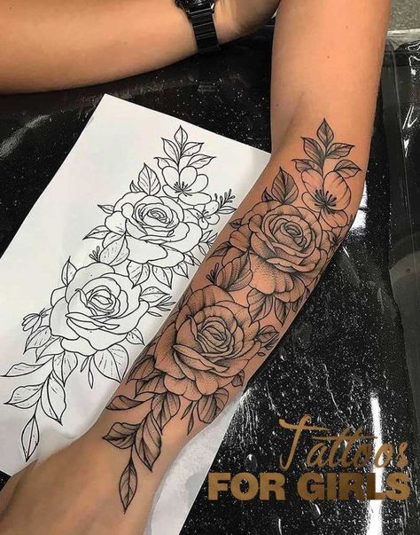 Small Girly Tattoos, Throat Tattoo, Rose Tattoos For Women, Tattoos For Women Flowers, Best Tattoos For Women, Forearm Tattoo Women, Inspiration Tattoos, Dope Tattoos For Women