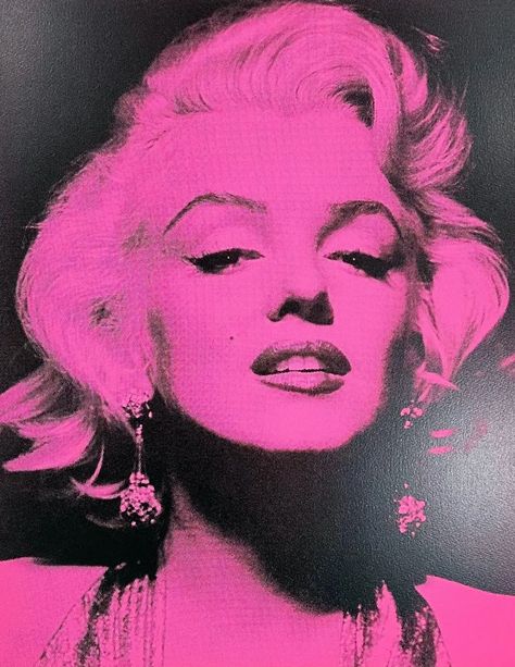 Russell Young - Marilyn Portrait (Magenta) For Sale at 1stDibs Pink Marilyn Monroe, Line Faces, Material Painting, Young Marilyn Monroe, Pink Portrait, Marilyn Monroe Poster, Cheetah Print Wallpaper, Y2k Posters, Iconic Poster