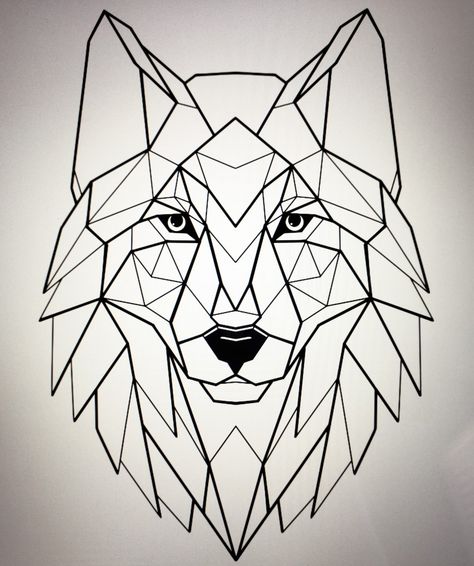 Geometric Art Animal Pattern, Procreate Vector, Tato Mandala, Geometric Art Animal, رسم كاريكاتير, Geometric Wolf, Polygon Art, Geometric Design Art, Geometric Drawing