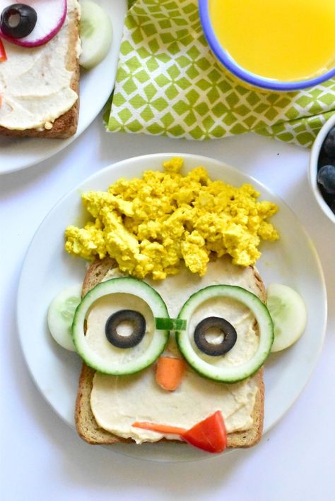 Silly Face Tofu Eggs and Toast | Fork and Bean Roti Panggang, Silly Face, Fun Food For Kids, Decorações Com Comidas, Food Art For Kids, Breakfast Toast, Food For Kids, Funny Food, Toddler Food