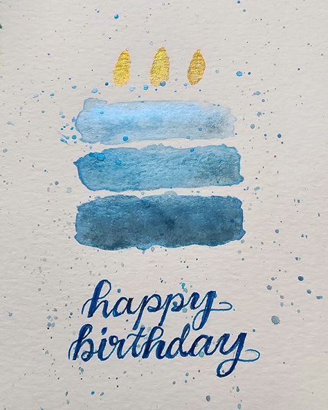 Made my brother-in-law a birthday 🎂 🥳 card #watercolor #worldwatercolorgroup #doodlewash @paulrubensart #watercolors #watercolorpainting Masculine Watercolor Birthday Cards, Male Watercolor Birthday Cards, Handmade Cards Ideas Birthday, Watercolor Birthday Card For Boyfriend, Masculine Watercolor Cards, Watercolor Birthday Card For Men, Diy Watercolor Cards Birthday, Watercolour Cards For Men, Watercolour Birthday Card For Men