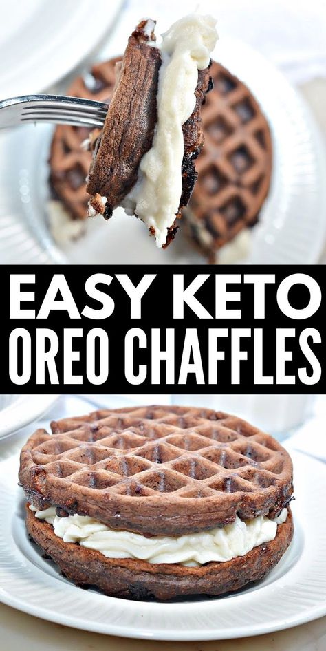 Oreo Chaffle, Chaffle Recipes, Keto Chaffles, Keto Chaffle, Waffle Iron Recipes, Mini Waffle Maker, Waffle Maker Recipes, Low Carb Diets, Low Carb Sweets