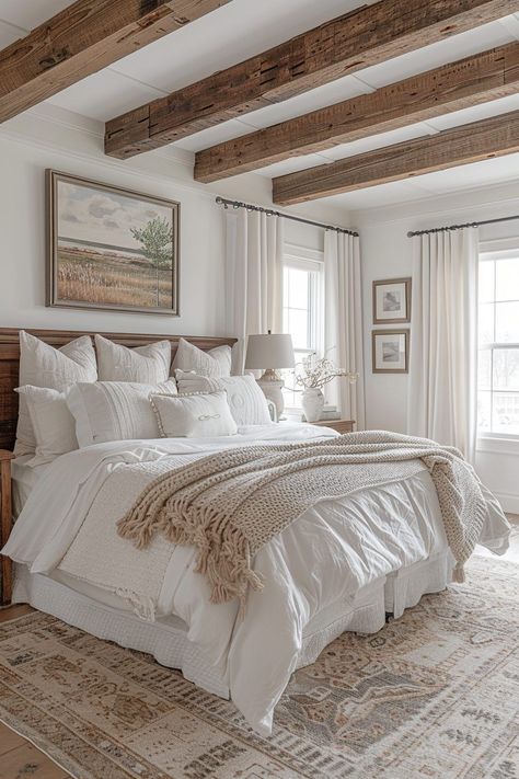 Curtains White Bedroom, Neutral Bedroom Colors, Spare Bedroom Ideas, Boho Master, Pearl House, Peaceful Bedroom, Neutral Bedrooms, Bedroom Ambiance, Bedroom Oasis