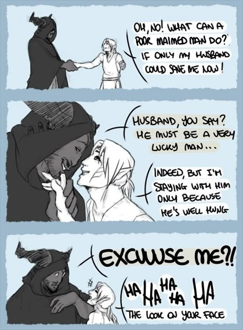 Iron Bull X Inquisitor, Iron Bull Romance, Dragon Age Comics, The Iron Bull, Dragon Age Memes, Dragon Age Funny, Dragon Age Romance, Da Inquisition, Iron Bull