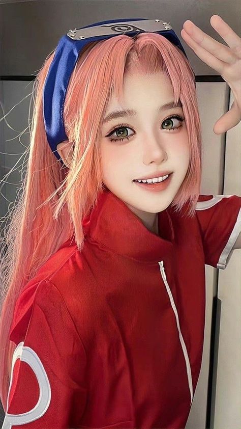 Anime Makeup Ideas, Prince Anime, Sakura Haruno Cosplay, Hinata Cosplay, Sakura Cosplay, Eyeshadow Colors, Anime Makeup, Cosplay Naruto, Eyeliner Styles