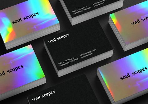 Holographic Business cards - Mai Creative Foil Business Cards, Name Card Design, Business Card Inspiration, Business Card Ideas, Discover Card, Business Cards Creative, Printing Business Cards, Visiting Cards, Creative Packaging