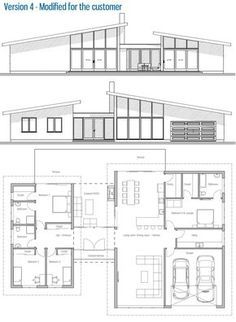 house design modern-house-ch286 41 Deck Railing Ideas, Railing Ideas, Home Design Floor Plans, Sims House Plans, House Layout Plans, Architectural House Plans, Deck Railing, Container House Plans, Family House Plans