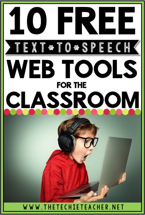 10 FREE Text to Speech Web Tools for the Classroom. No software required and can work on Chromebooks, laptops and computers. TTS technology can help ELL learners, children with dyslexia as well as any child who has difficulty making meaning from text. Ell Learners, Chemistry Concepts, Techie Teacher, Text To Speech, Technology Lessons, Web 2.0, Technology In The Classroom, E-learning, Technology Integration