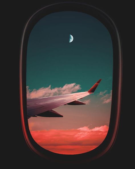 I Take Pictures Inspired By Japanese Anime | Bored Panda Airplane Window, Painting Art Projects, Diy Art Painting, Diy Canvas Art, Diy Canvas, Canvas Art Painting, Painting Art, Diy Art, Drawing Ideas