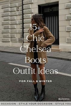 Parisian Chelsea Boots, Fashion Chic Outfits, How To Style Chunky Chelsea Boots Women, Low Boots Outfit For Women, Chelsea Boots Outfit Petite Women, Skirt Chelsea Boots Outfit, Heeled Chelsea Boots Outfit Women, Ankle Shoes Outfit, Dresses With Chelsea Boots