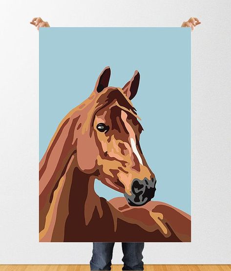 Horse Print in the vintage Paint By Numbers style Painting, Printable, Instant download Art, perfect for pony lovers | Horse art, Pop art painting, Art painting Horse Art Drawing, Pony Wall, Horse Art Print, Horse Artwork, Equestrian Art, Soyut Sanat Tabloları, Abstract Art Painting Diy, Canvas Painting Designs, Small Canvas Art