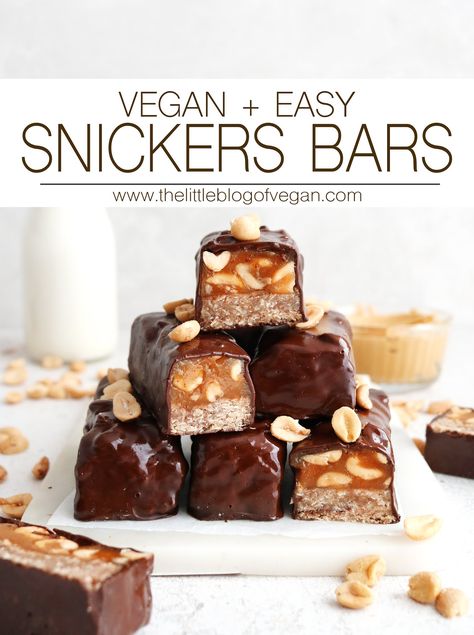 Snicker Bars, Snickers Recipe, Keto Vegan Recipes, Vegan Snickers, Peanut Butter Hot Chocolate, Snickers Cake, Vegan Truffles, State Fair Food, Vegan Snack Recipes