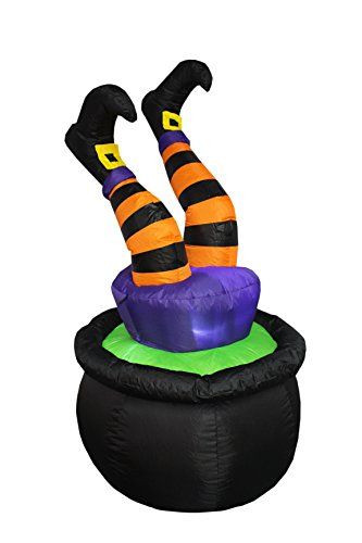 4 Foot Tall Halloween Inflatable Witch Legs in Pot Decoration ** Be sure to check out this awesome product. Witch Legs In Pot, Led Lights Decor, Ideas De Halloween, Halloween And Fall Decorations, Witches Garden, Scary Halloween Decorations Diy, Garlands Christmas, Easy Diy Halloween Decorations, Hallowen Ideas