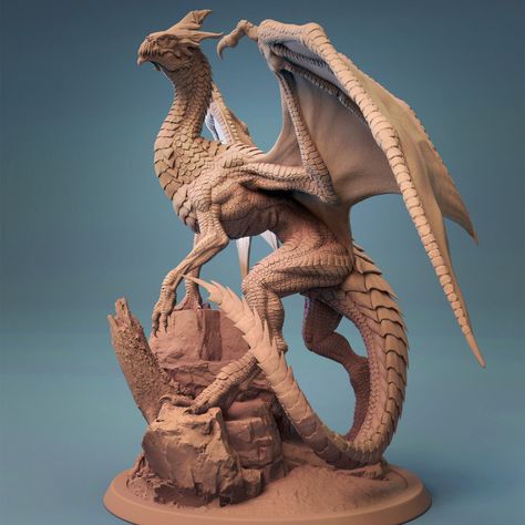 Juvenile White Dragon | Fantasy Miniature | Dungeons and Dragons | DND | Warhammer | Tabletop Game | RPG | Pathfinder| Lord of the Print Chromatic Dragon, Dragon Medieval, Miniature Building, Dragon Miniatures, Dnd Miniatures, White Dragon, Dragon Scale, Miniature Figures, Fantasy Miniatures