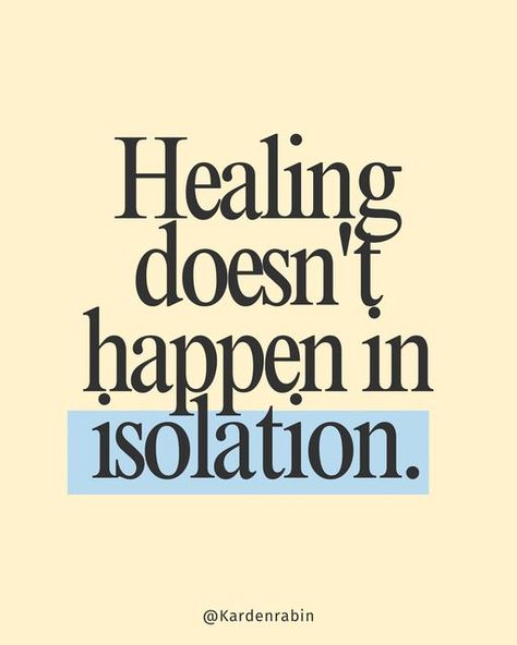 Karden Rabin on Instagram: "Often times we isolate ourselves to heal so we’re not a burden to our community. What ends up happening is when you choose to go back out in the world you’ll find out that the things you thought you “healed” from are still there.   Healing does not and cannot happen in isolation. What do you think?" You Can't Heal In The Same Environment, You Are Not A Burden, Community Healing, Not A Burden, A Burden, Love Truths, You Choose, The Things, Belgium