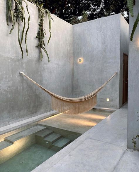 Olivia Stutz on Instagram: “first night in oaxaca...” Villa Landscape, Riad Marrakech, House Patio, Terrasse Design, Beach Themed Bedroom, Mini Pool, Small Pool Design, Concrete Pool, Patio Interior