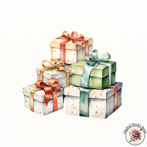 Watercolor christmas cards