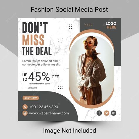 Premium Vector | Fashion sale social media post or instagram banner template design Fashion Social Media Post, Carousel Design, Graphic Design Tutorials Learning, Birthday Post, Instagram Banner, Birthday Post Instagram, Birthday Posts, Banner Template Design, Post Instagram