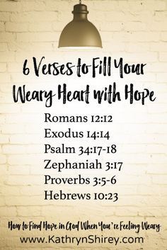 Some days we need more hope than the world can provide. Find your hope in God, especially when you're feeling weary and overwhelmed. Hold fast to these promises from God to find hope when you're weary. Weary Heart, Hope In God, Hold Fast, Ayat Alkitab, Read Bible, Scripture Verses, Christian Life, Bible Scriptures, Trust God