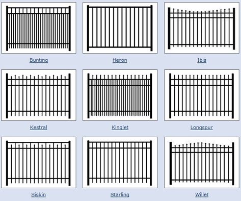 OnGuard Aluminum Fence Styles Aluminum Fence Ideas Front Yard, Aluminum Fence Around Pool, Black Aluminum Fence Front Yard, Pool Fences And Gates, Metal Fence Design Modern, Aluminum Fencing Ideas, Aluminum Fence Landscaping, Metal Fence Design, Iron Fence Design