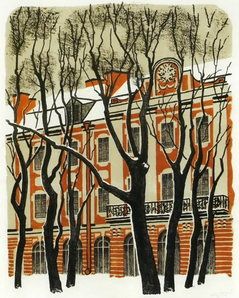 Umberto Boccioni, Italian Paintings, Soviet Art, Russian Artists, Russian Art, Urban Sketching, Winter Art, Linocut Prints, Tree Art