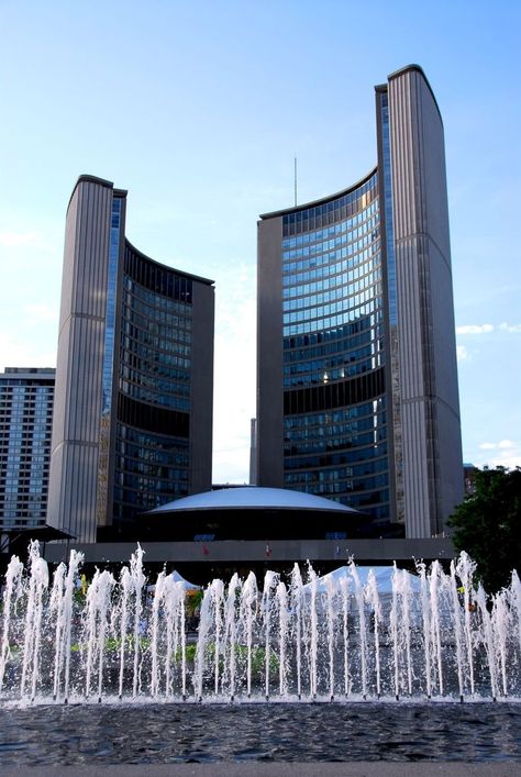 Toronto City Hall Toronto City Hall, Visit Toronto, Architectural Buildings, Round Building, Toronto City, Southern Ontario, Architecture Landmark, O Canada, Downtown Toronto