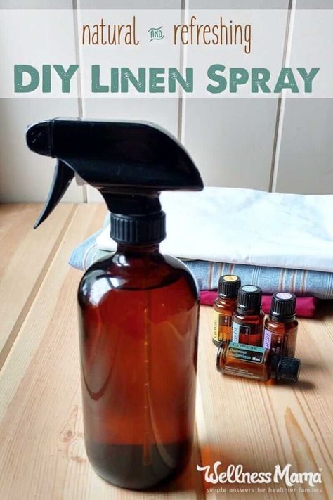 How to Make a Natural Linen Spray (DIY Recipe)  Get that fresh laundry fix anytime with your own natural linen spray made from essential oils and ingredients from around the house. Homemade Linen Spray, Linen Spray Recipe, Linen Spray Essential Oils, Diy Linen Spray, Sleep Spray, Wellness Mama, Lavender Spray, Essential Oil Spray, Fabric Freshener