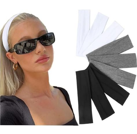 Amazon.com : Headbands for Women Black White Hair Bands for Women's Hair Non Slip Elastic Cloth Head Band Fashion Hair Headbands Accessories 9 Pack : Beauty & Personal Care Black Head Band, Black White Hair, Band Fashion, Head Band, Hair Bands, Women's Hair, Headbands For Women, Headband Hairstyles, White Hair