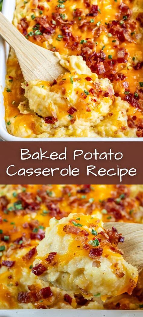 Baked Potato Casserole Recipe Twice Baked Potato Casserole Recipe Pioneer Woman, Potato Surprise Casserole, Baked Potato Casserole Recipes, Southern Living Twice Baked Potato Casserole Recipe, Potato Skin Casserole, Pioneer Woman Twice Baked Casserole, Twice Baked Potatoes Easy Casseroles, Baked Potato Casserole Crockpot, Company Potatoes Casserole