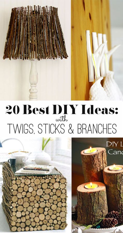 20 ideas to make with twigs, sticks and branches Γενέθλια Mickey Mouse, Twig Crafts, Inspiration Deco, Branches Diy, Deco Nature, Diy Boho, Diy Holz, Rustic Living, Best Diy