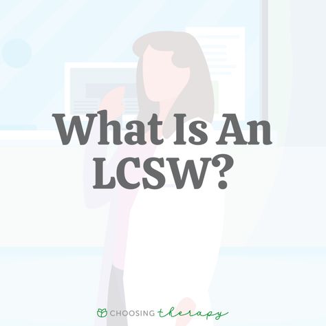 An LCSW is a Licensed Clinical Social Worker. LCSWs are Master’s level Social Workers with extensive professional training and expertise in mental health. LCSWs are required to fulfill requirements in their State of practice to obtain licensure, and must also successfully pass a national examination. LCSWs may practice independently. They provide Social Work License, Licensed Social Worker, Types Of Mental Health, Clinical Social Work, Licensed Clinical Social Worker, Motivational Interviewing, Job Advice, Family Therapist, Talk Therapy